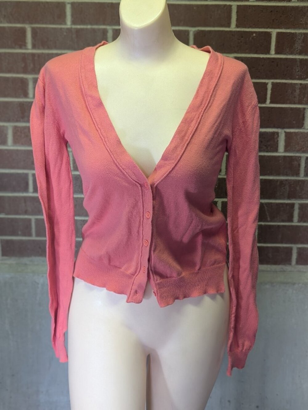 Abound Balletcore Y2K Style Cropped Sweater Women's XS Cotton Fitted Knit Top